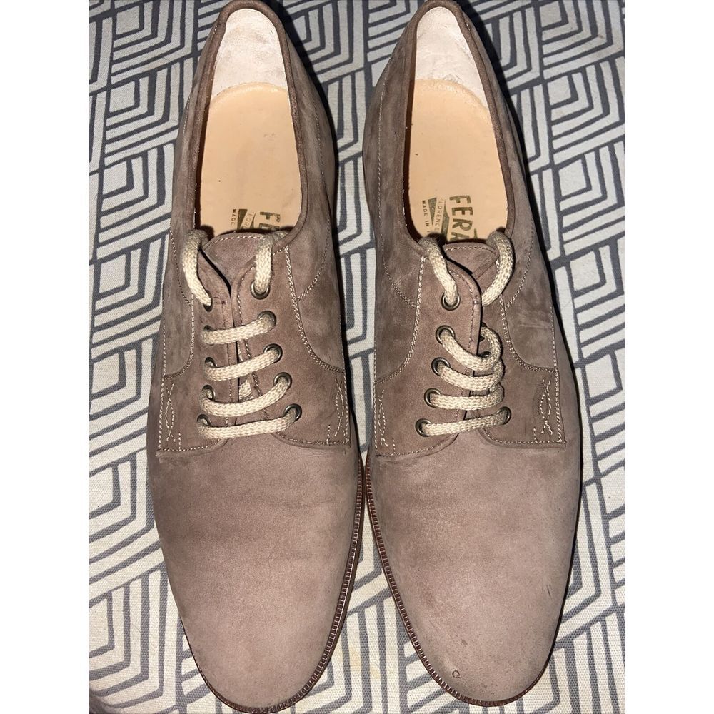 Salvatore Ferragamo Suede Oxfords, Made in Italy, Size 8